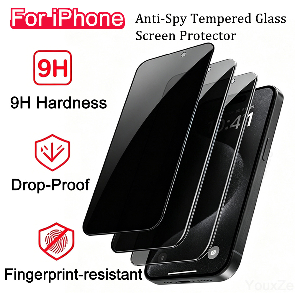 Anti Spy Privacy Glass Case - 아이폰 18 17 16 15 14