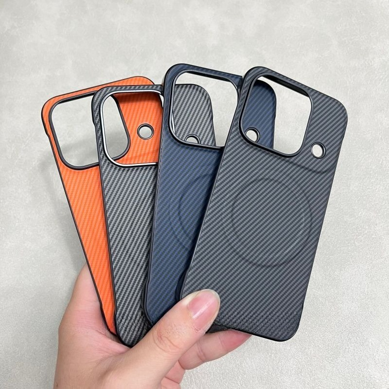 Ultra Thin Frameless Phone Cover - 럭셔리 초슬림 카본 파이버 패턴 프레임리스