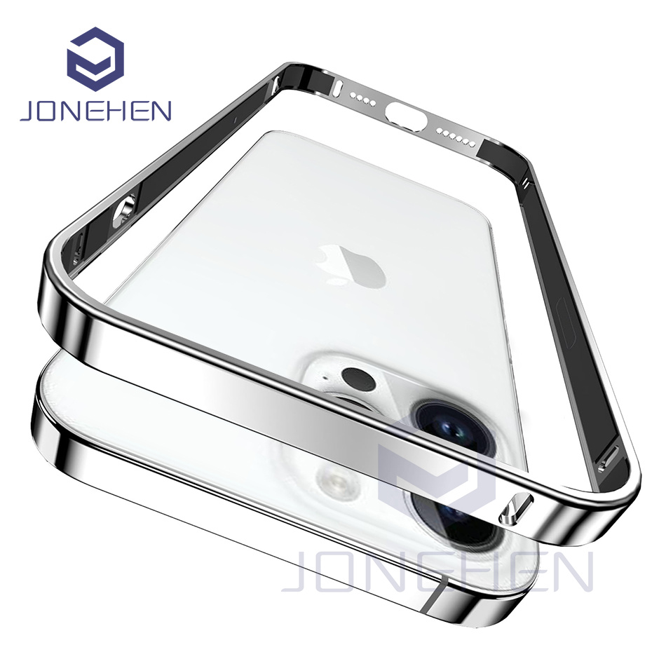 Metal Bumper Aluminum Frame Case - 아이폰 12 13 14 플러스 15