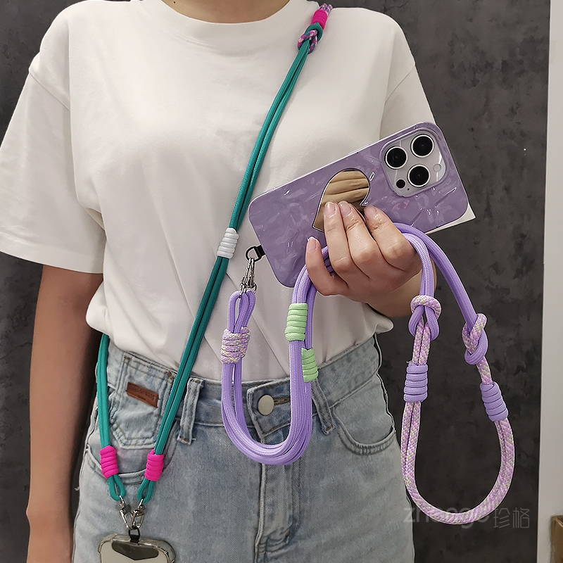 Crossbody Lanyard Neck Strap Case - 휴대폰 끈 크로스바디 짠 스트랩 긴,