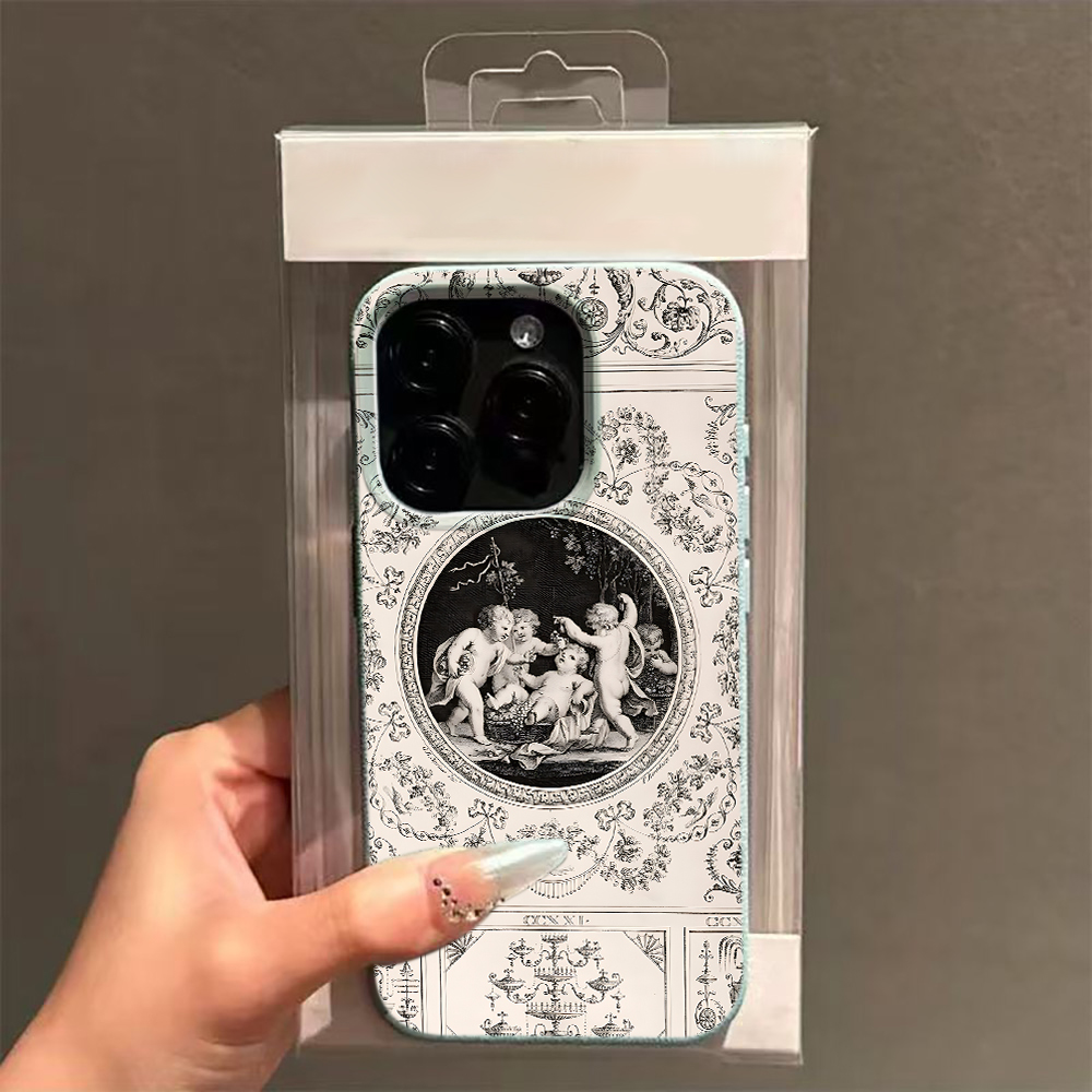 빈티지 바로크풍 천사 무늬 아이폰 18, 17, 16, - Vintage Floral Pattern Soft Case 리뷰 및 가격