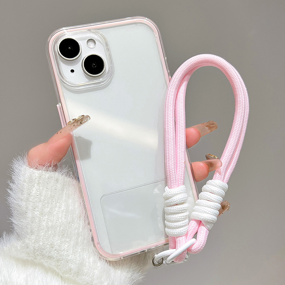 럭셔리 캔디 컬러 범퍼와 랜야드가 있는 아이폰 18 1 - Clear Shockproof Bumper Case 리뷰 및 가격