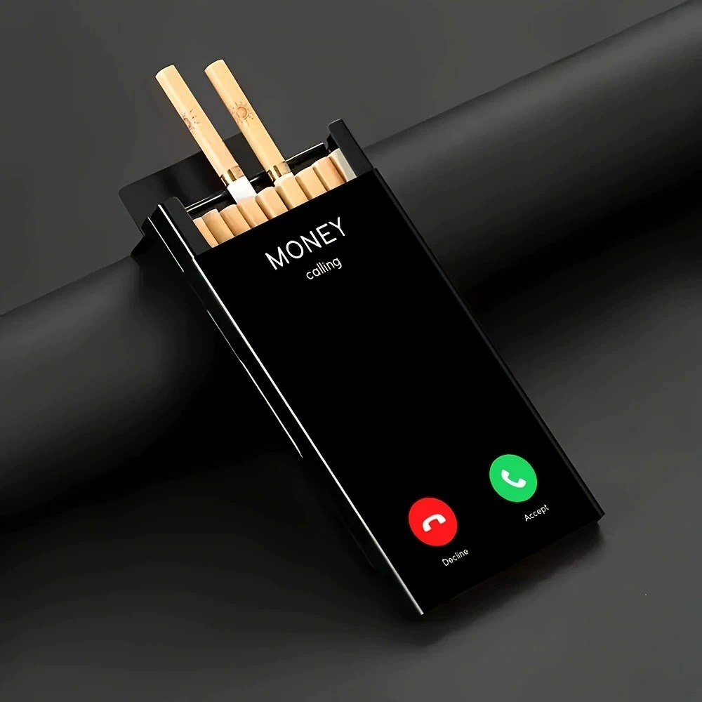얇고 세련된 금속 재질의 담배 케이스로, 슬라이딩 방식 - Phone Cases 리뷰 및 가격