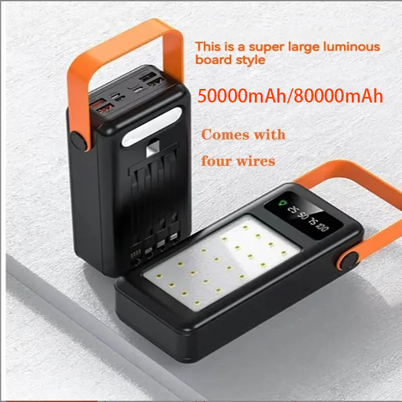 50000mAh 80000mAh 휴대용 파워뱅크 고속  - Power Banks 리뷰 및 가격