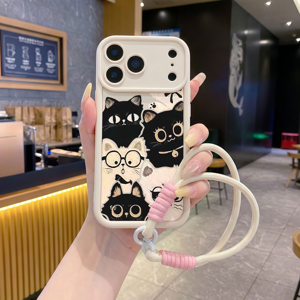 충격 방지 끈이 달린 귀여운 만화 고양이 폰 케이스 ( - Cute Cartoon Wrist Strap Silicone Case 리뷰 및 가격