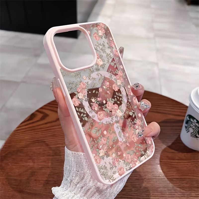 핑크 타이니 로즈 클리어 마그네틱 폰 케이스 (아이폰  - Clear Shockproof Bumper Case 리뷰 및 가격