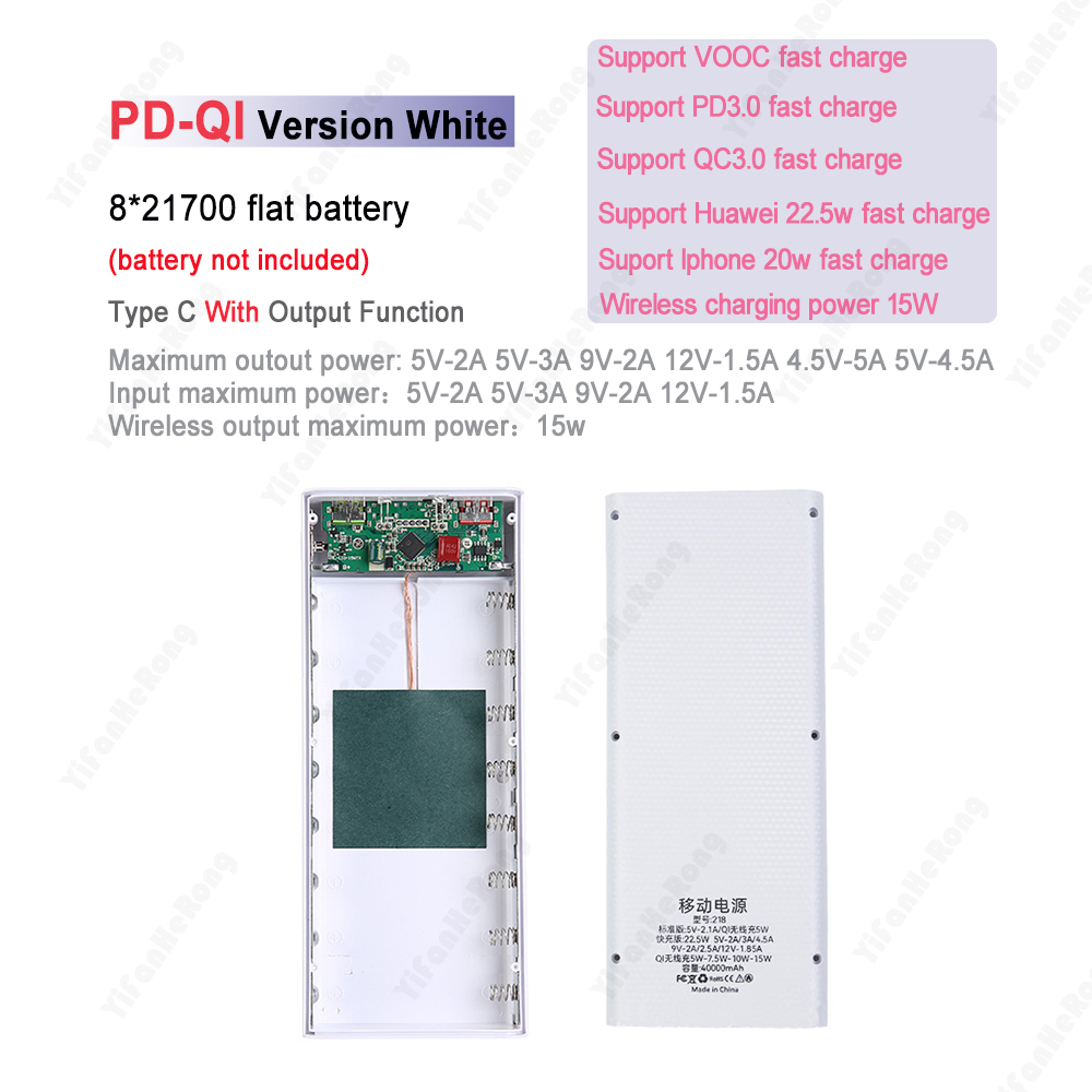 QC3.0 8x21700 배터리 보조베터리 케이스 배터 - Power Banks 리뷰 및 가격