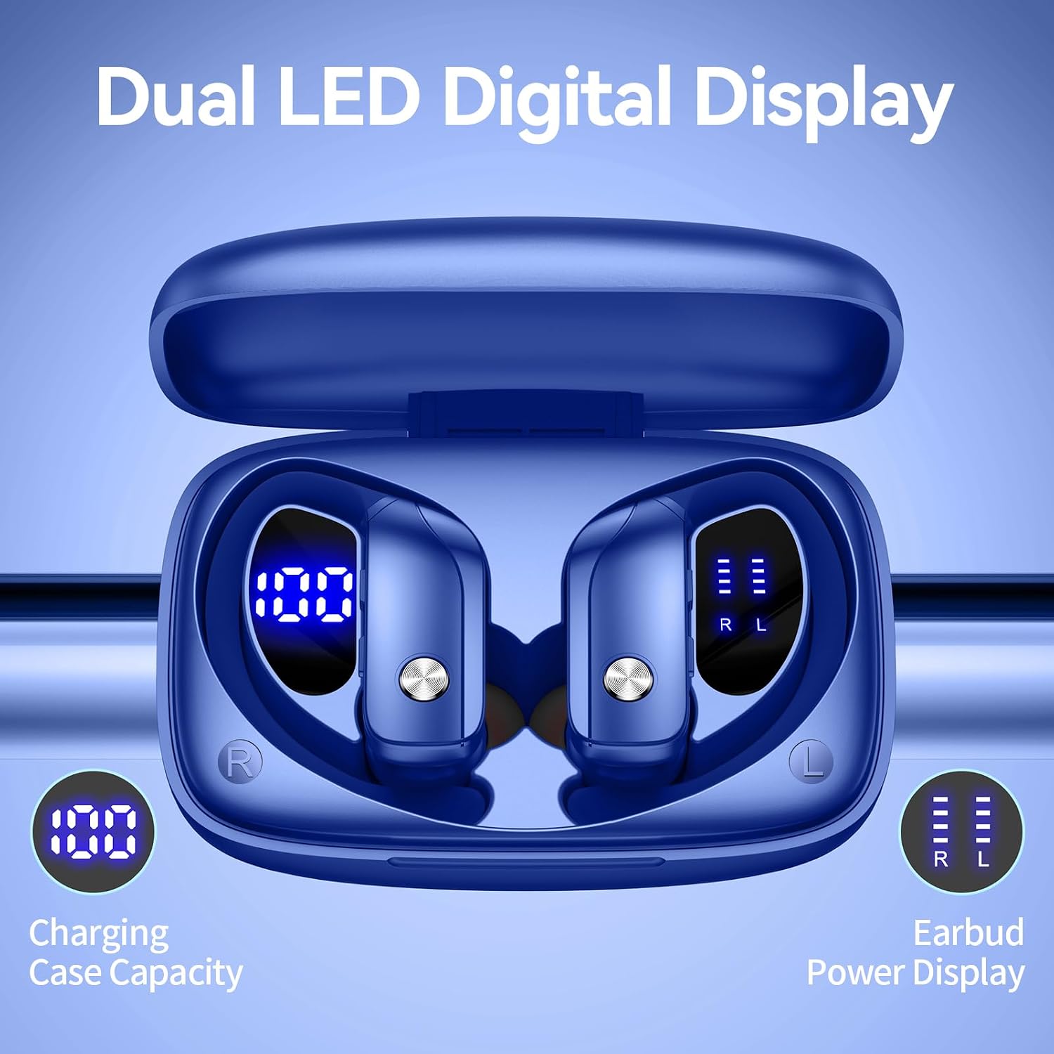 80시간 재생 가능한 LED 디스플레이 케이스, 오버이 - Earphones 리뷰 및 가격